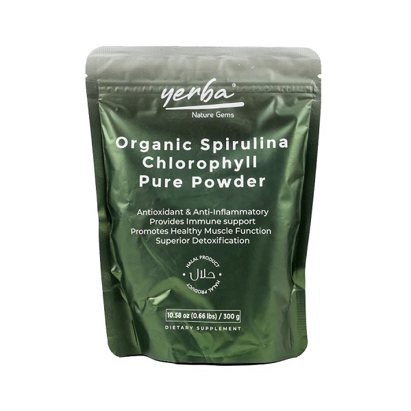 Yerba Organic Spirulina Chlorophyll Powder 300 G